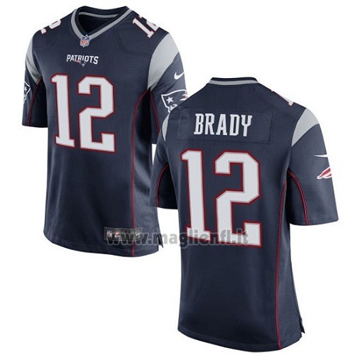 Maglia NFL Game New England Patriots Brady Blu